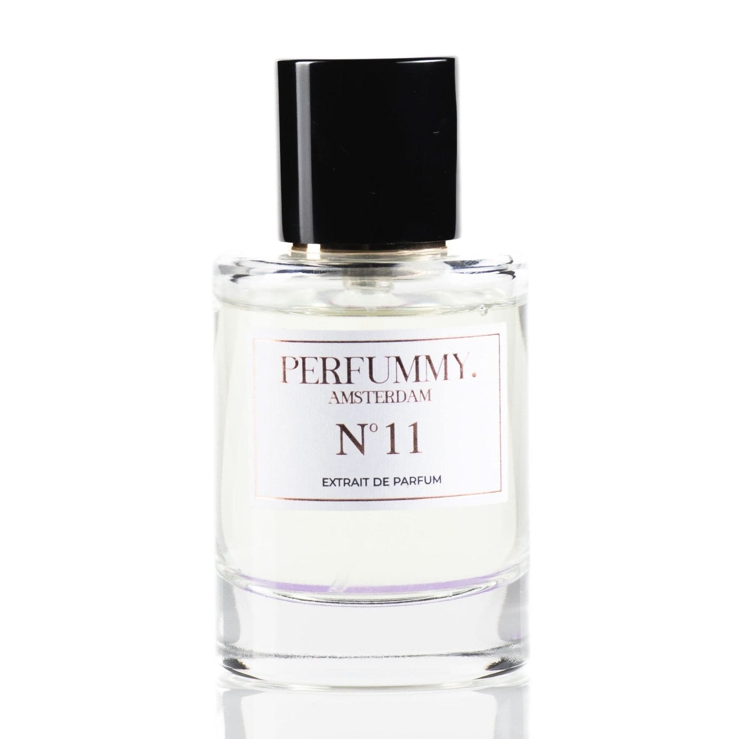 Perfume bottle Nº 11 by Perfumy Amsterdam, an extrait de parfum inspired by Black Opium YSL with oriental floral notes.