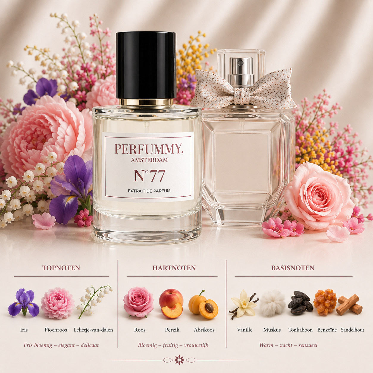Nº 77 Rose Amsterdam | Bloemig Damesparfum Extrait