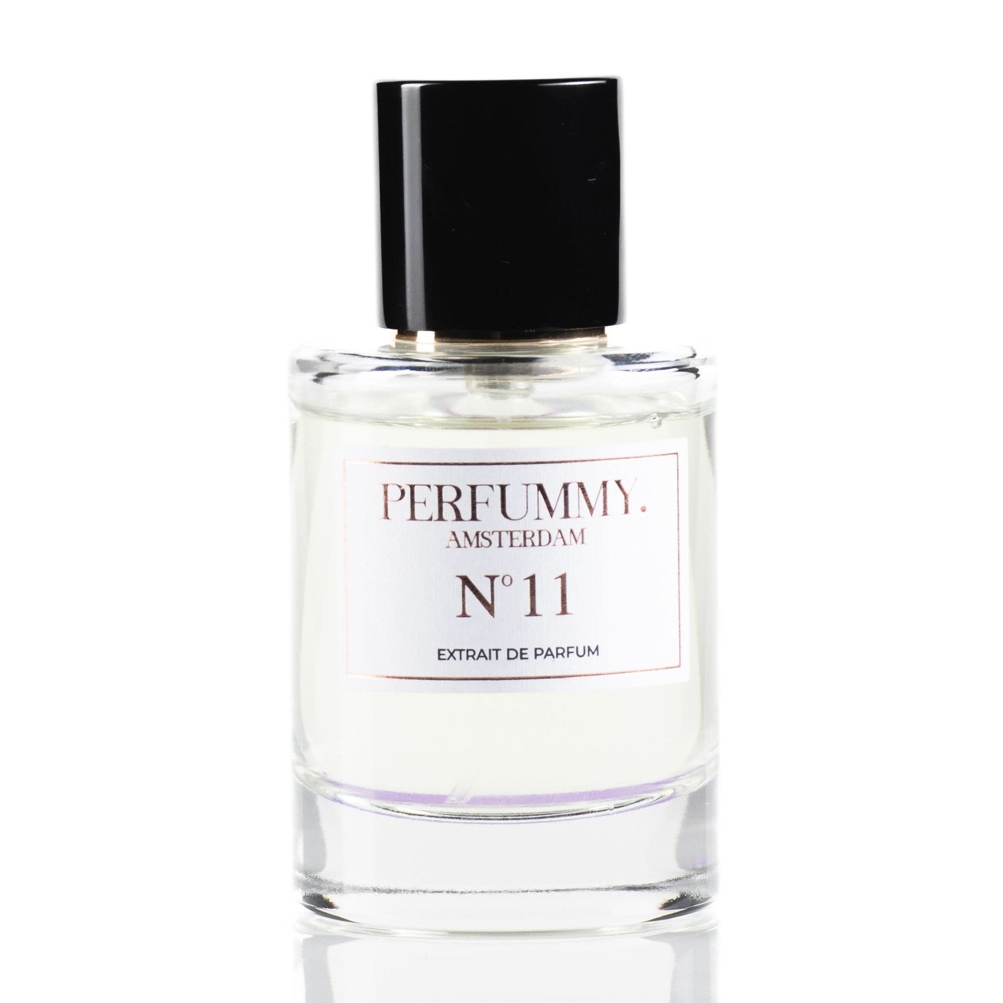 Perfume bottle Nº 11 Velvet Noir by Perfummy Amsterdam, an oriental floral extrait de parfum.